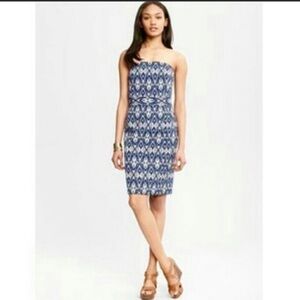 Banana Republic Strapless Ikat Dress Size 8